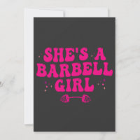 She's a barbel Girl Fitness Gym Sport Gift