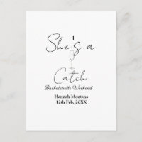She's a catch champagne bottle bachelorette weeken