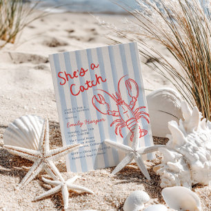 She's A Catch Coastal Bridal Shower Invitation