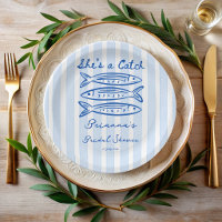 She's a catch sardines fish bridal shower custom