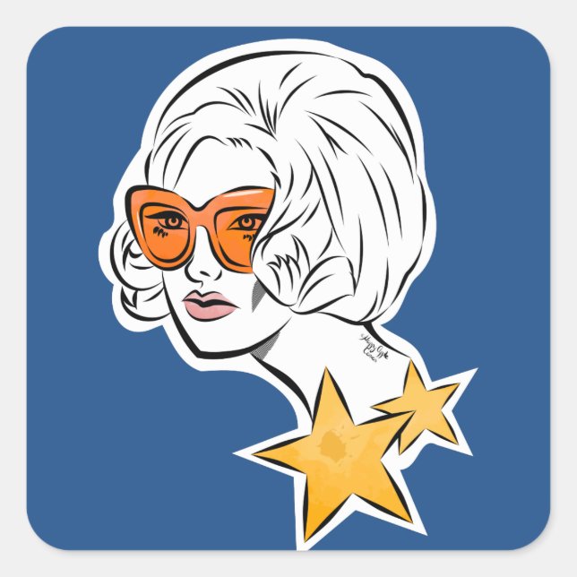 She's a Star Fashion Retro Style Classic Sticker (Front)