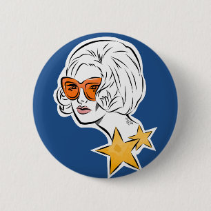 She's a Star Retro Style 6 Cm Round Badge