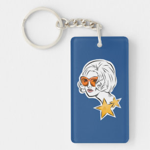 She's a Star Retro Style Key Ring