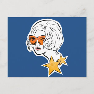 She's a Star Retro Style Postcard