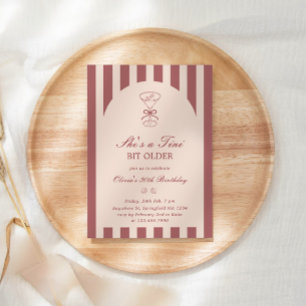 She's A Tini Bit Older Coffee Martini Birthday Invitation