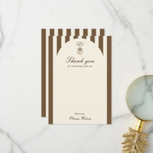 She's A Tini Bit Older Coffee Martini Birthday Thank You Card
