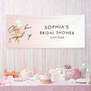 She's Been Scooped Up Bridal Shower Banner