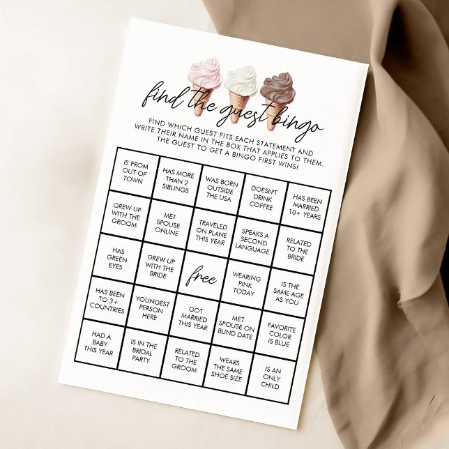 She's Been Scooped Up Bridal Shower Bingo Game (Creator Uploaded)