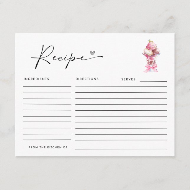 SHE'S BEEN SCOOPED UP BRIDAL SHOWER ENCLOSURE CARD (Front)