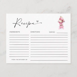 SHE'S BEEN SCOOPED UP BRIDAL SHOWER ENCLOSURE CARD