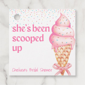 She's Been Scooped Up Bridal Shower Favour Tag