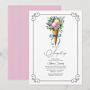 She's Been Scooped Up Bridal Shower Invitation
