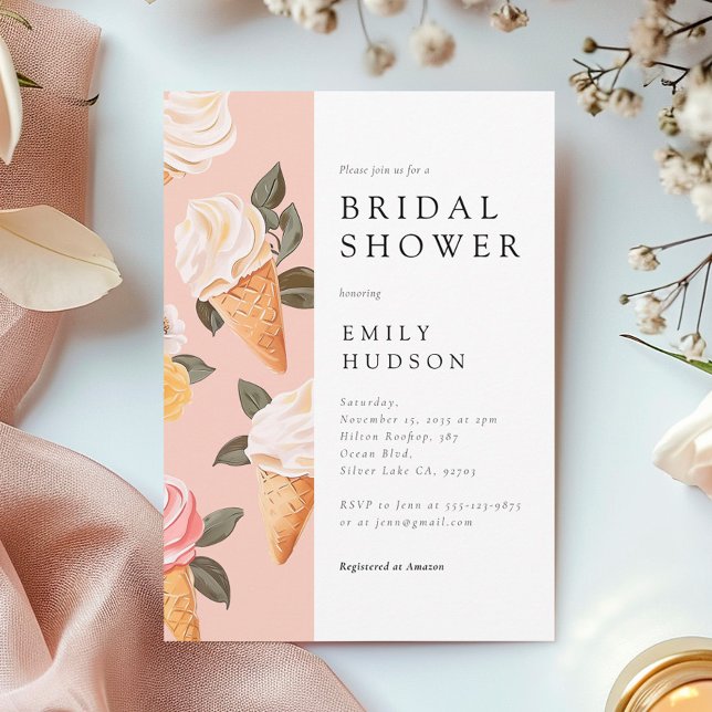 She's Been Scooped Up Bridal Shower Invitation (Creator Uploaded)