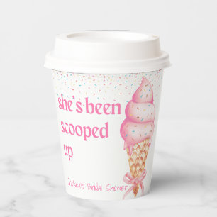She's Been Scooped Up Bridal Shower Paper Cup