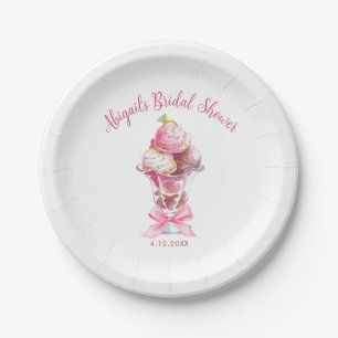 SHE'S BEEN SCOOPED UP BRIDAL SHOWER PAPER PLATE