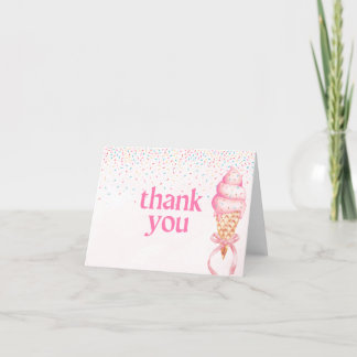 She's Been Scooped Up Bridal Shower Thank You Card