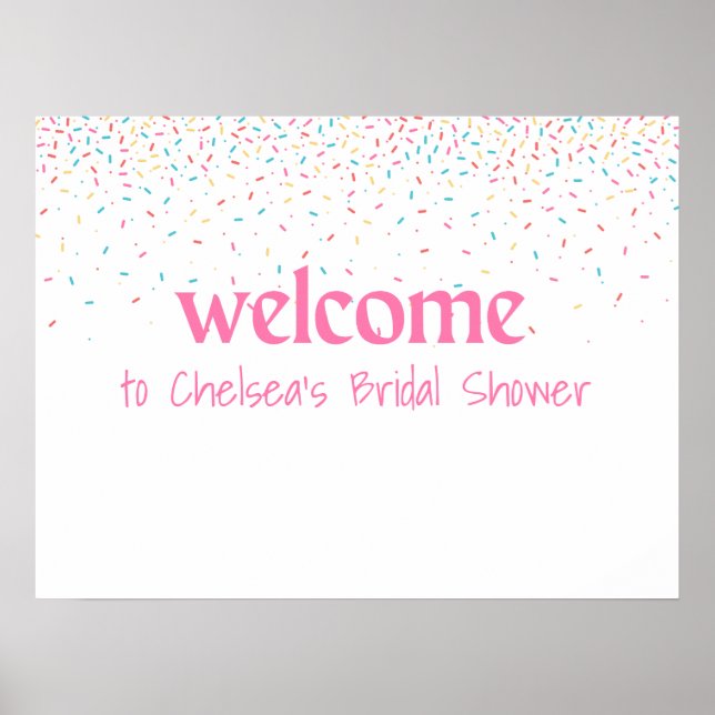 She's Been Scooped Up Bridal Shower Welcome sign (Front)