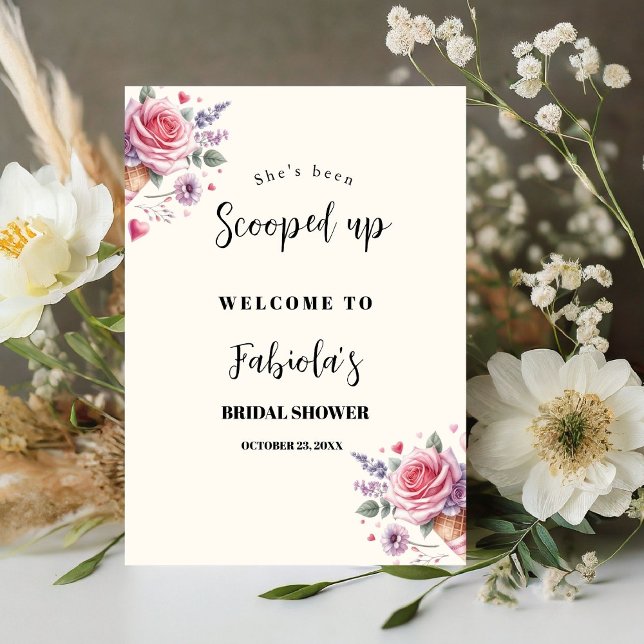 She's Been Scooped Up Bridal Shower Welcome Sign (Creator Uploaded)