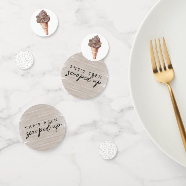 She's Been Scooped Up Chocolate Bridal Shower Confetti (Group)