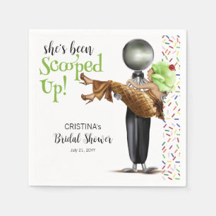 She's Been Scooped Up Chocolate Ice cream Napkin