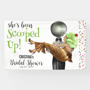 She's Been Scooped Up Ice cream Bridal Shower Banner