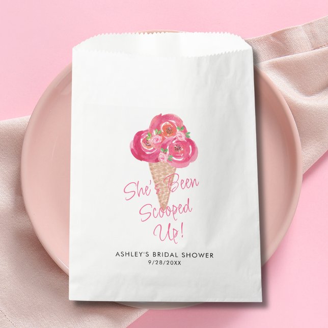 She's Been Scooped Up Ice Cream Bridal Shower  Favour Bags (Creator Uploaded)