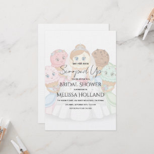 She's Been Scooped Up Ice Cream Bridal Shower Invitation