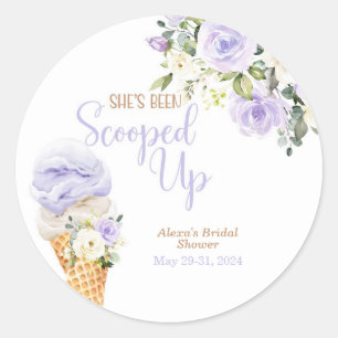 She's Been Scooped Up (Purple) Custom  Classic Round Sticker
