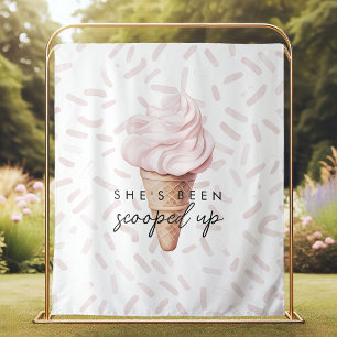 She's Been Scooped Up Strawberry Bridal Backdrop Tapestry