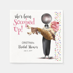 She's Been Scooped Up Strawberry Ice cream Napkin