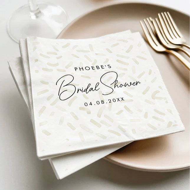 She's Been Scooped Up Vanilla Bridal Shower Napkin (Creator Uploaded)