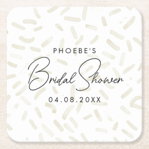 She's Been Scooped Up Vanilla Shower Coaster