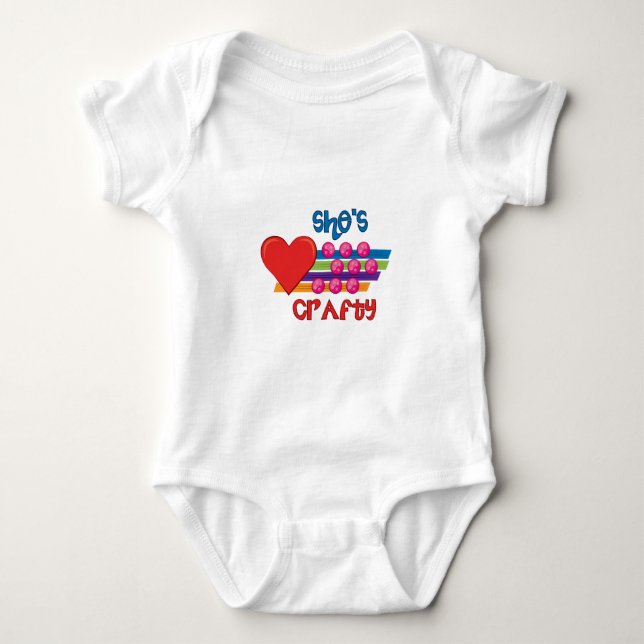Shes Crafty Baby Bodysuit (Front)