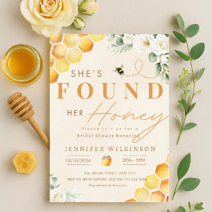 She's Found Her Honey Bee Bridal Shower Invitation