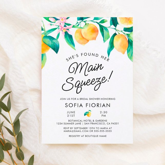 She's Found Her Main Squeeze Bridal Shower Invite (Creator Uploaded)