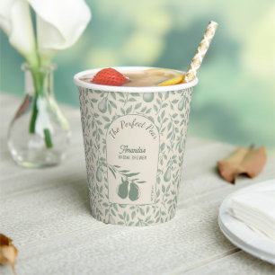 She's Found Her Perfect Pear Bridal Shower Paper Cups