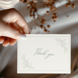 She's Fresh Off the Market Botanical Bridal Shower Thank You Card