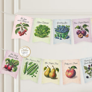 She's Fresh Off the Market Bridal Bunting Banner