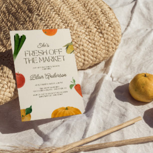She's Fresh Off The Market Bridal Shower Invitation