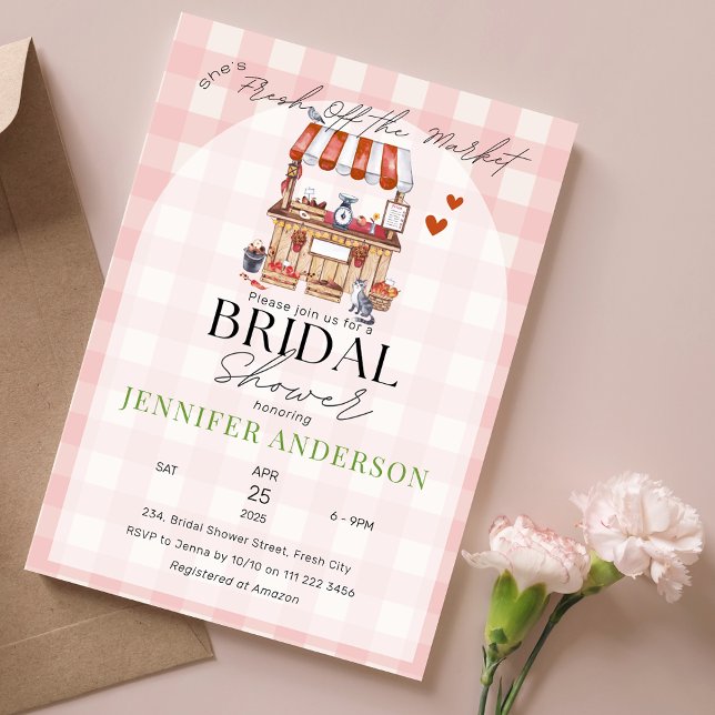 She's Fresh Off the Market Bridal Shower Invitation (She's Fresh Off the Market Bridal Shower Invitation)