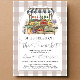 She's Fresh off the Market Bridal Shower Invitation