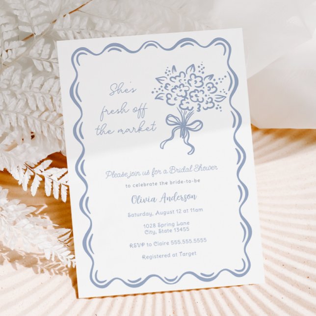 She's Fresh off the Market Bridal Shower Invitation (Creator Uploaded)