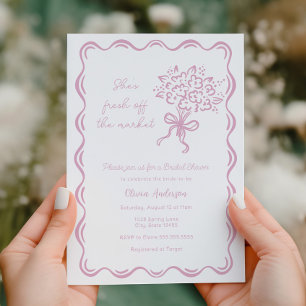 She's Fresh off the Market Bridal Shower Invitation