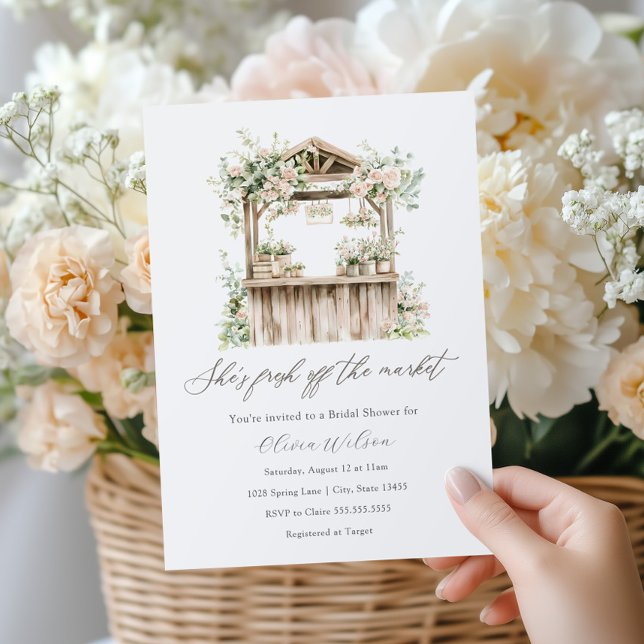 She's Fresh off the Market Bridal Shower Invitation (Creator Uploaded)