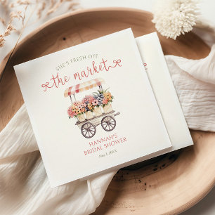 She's Fresh Off The Market Bridal Shower Napkin