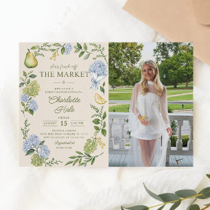 She's Fresh Off the Market Bridal Shower Photo Invitation