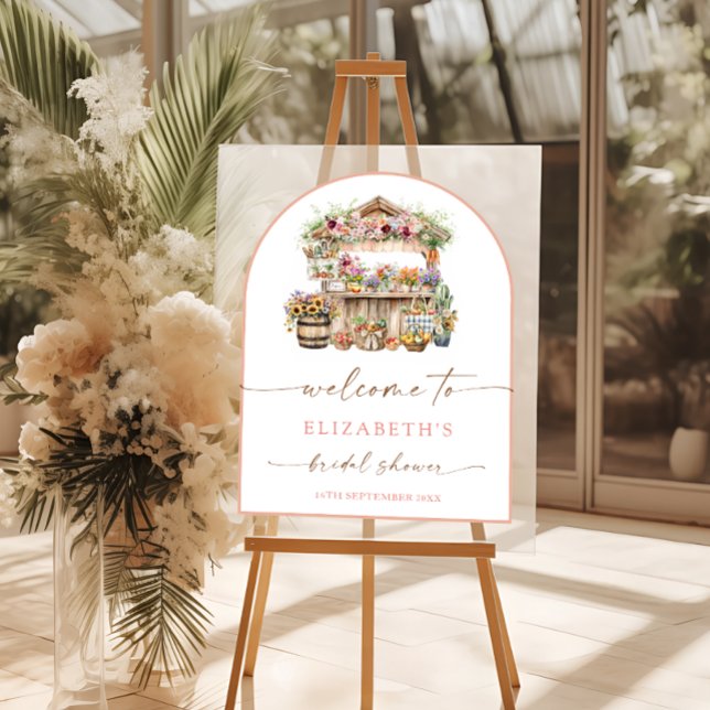 She's Fresh Off the Market Bridal Shower Welcome Acrylic Sign (Creator Uploaded)