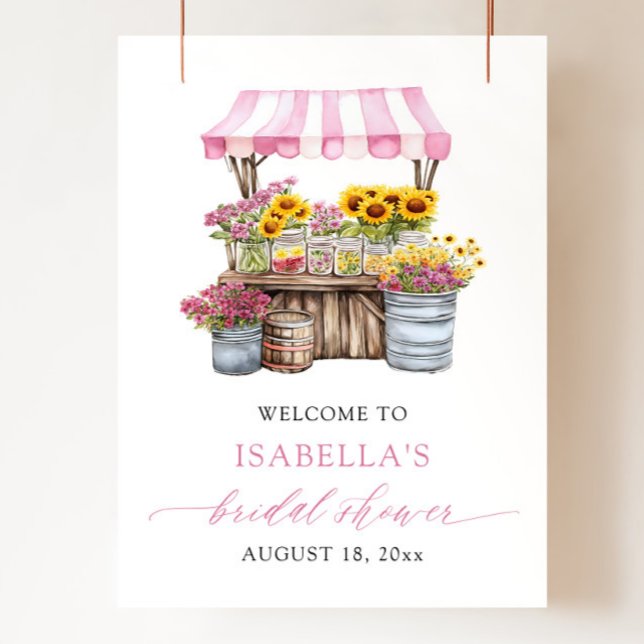 She's Fresh Off the Market Bridal Shower Welcome Poster (Creator Uploaded)