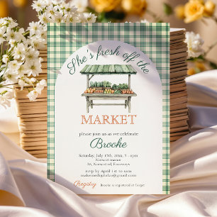 She's fresh off the market country Bridal Shower Invitation