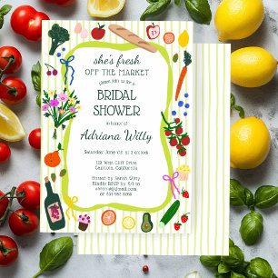 She's Fresh OFF THE MARKET Custom Bridal Shower Invitation